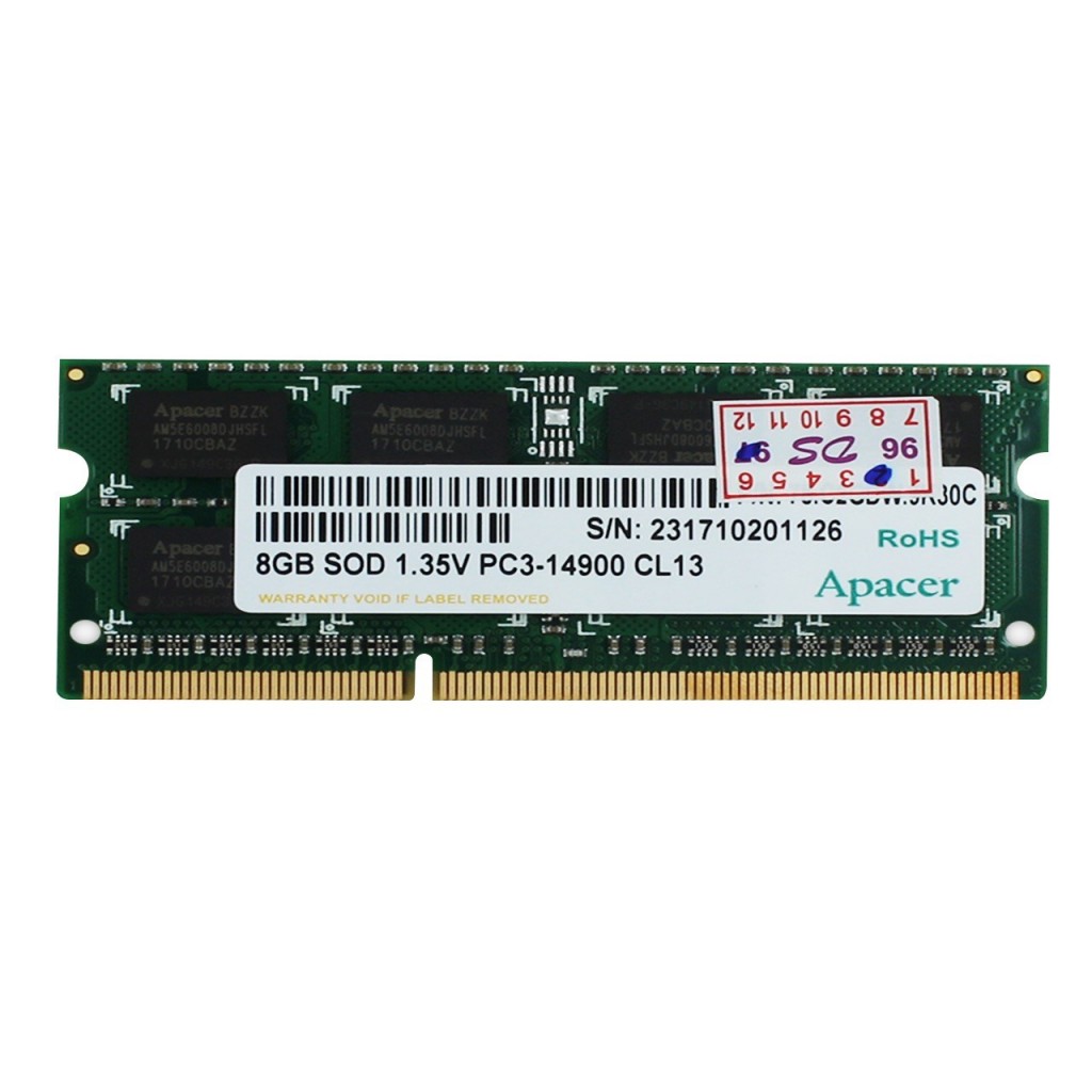 رم لپ تاپ اپیسر مدل DDR3L ، 1866MZ ظرفیت8 گیگابایت رم لپ تاپ اپیسر مدل DDR3L ، 1866MZ ظرفیت8 گیگابایت