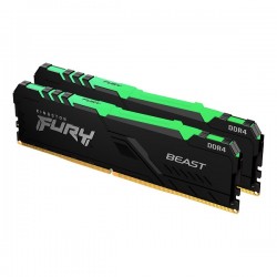 رم کامپیوتر DDR4 دو کاناله 3600 مگاهرتز CL18 کینگستون مدل FURY Beast ظرفیت 32 گیگابایت