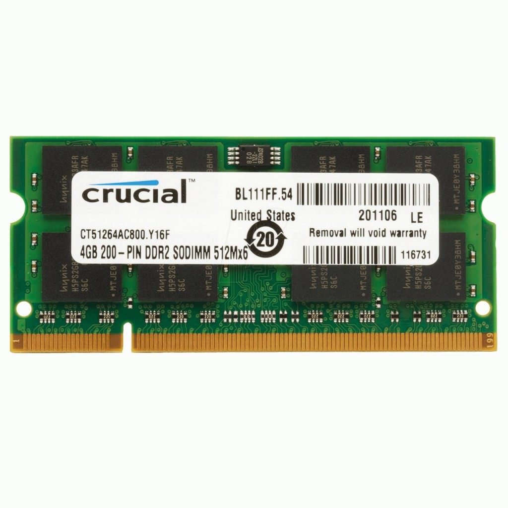 رم لپ تاپ کروشیال مدل DDR2 PC2 6400s MHz ظرفیت 4گیگابایت رم لپ تاپ کروشیال مدل DDR2 PC2 6400s MHz ظرفیت 4گیگابایت