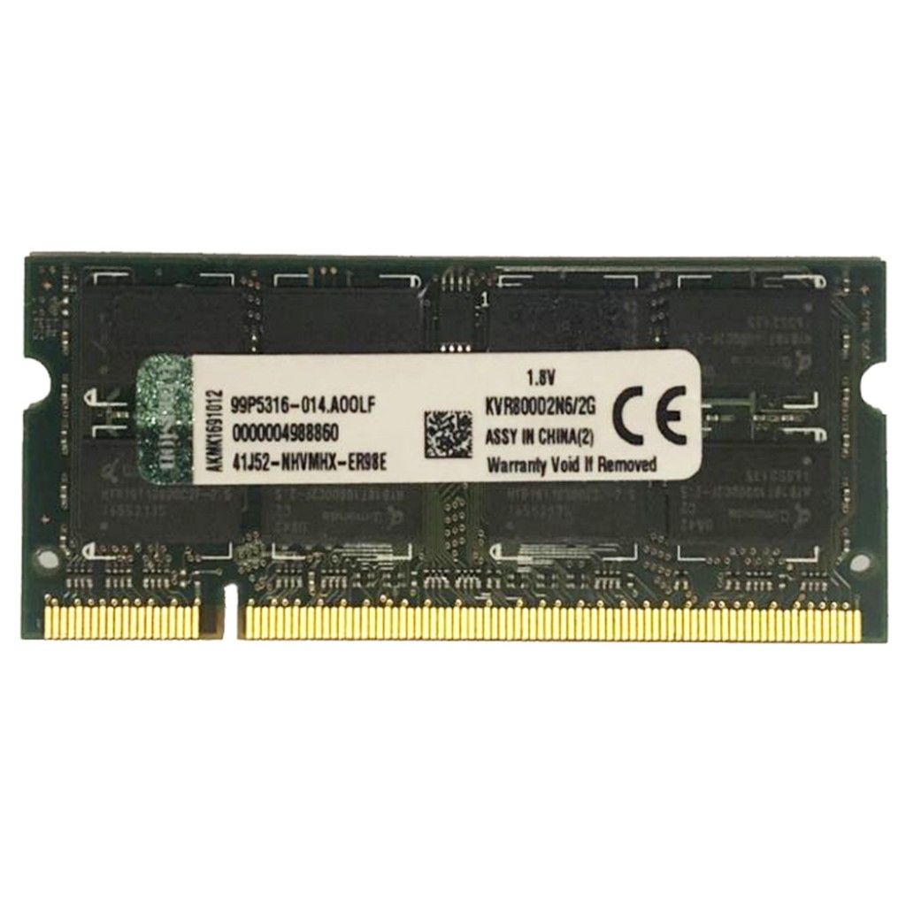 رم لپ تاپ DDR2 تک کاناله 800 مگاهرتز CL6 کینگستون مدل KVR800D2N6 ظرفیت 2 گیگابایت رم لپ تاپ DDR2 تک کاناله 800 مگاهرتز CL6 کینگستون مدل KVR800D2N6 ظرفیت 2 گیگابایت