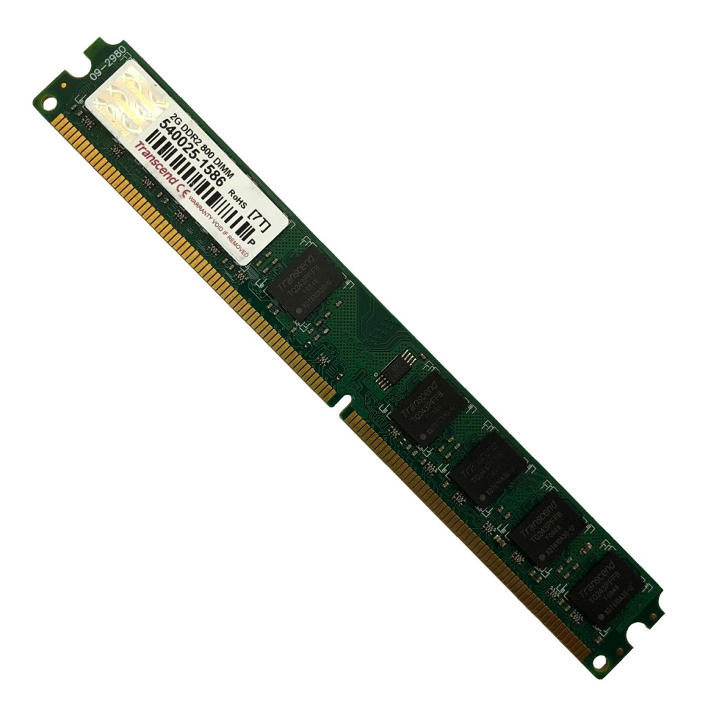 رم کامپیوتر DDR2 تک کاناله 800 مگاهرتز CL6 ترنسند مدل DIMM ظرفیت 2 گیگابایت رم کامپیوتر DDR2 تک کاناله 800 مگاهرتز CL6 ترنسند مدل DIMM ظرفیت 2 گیگابایت