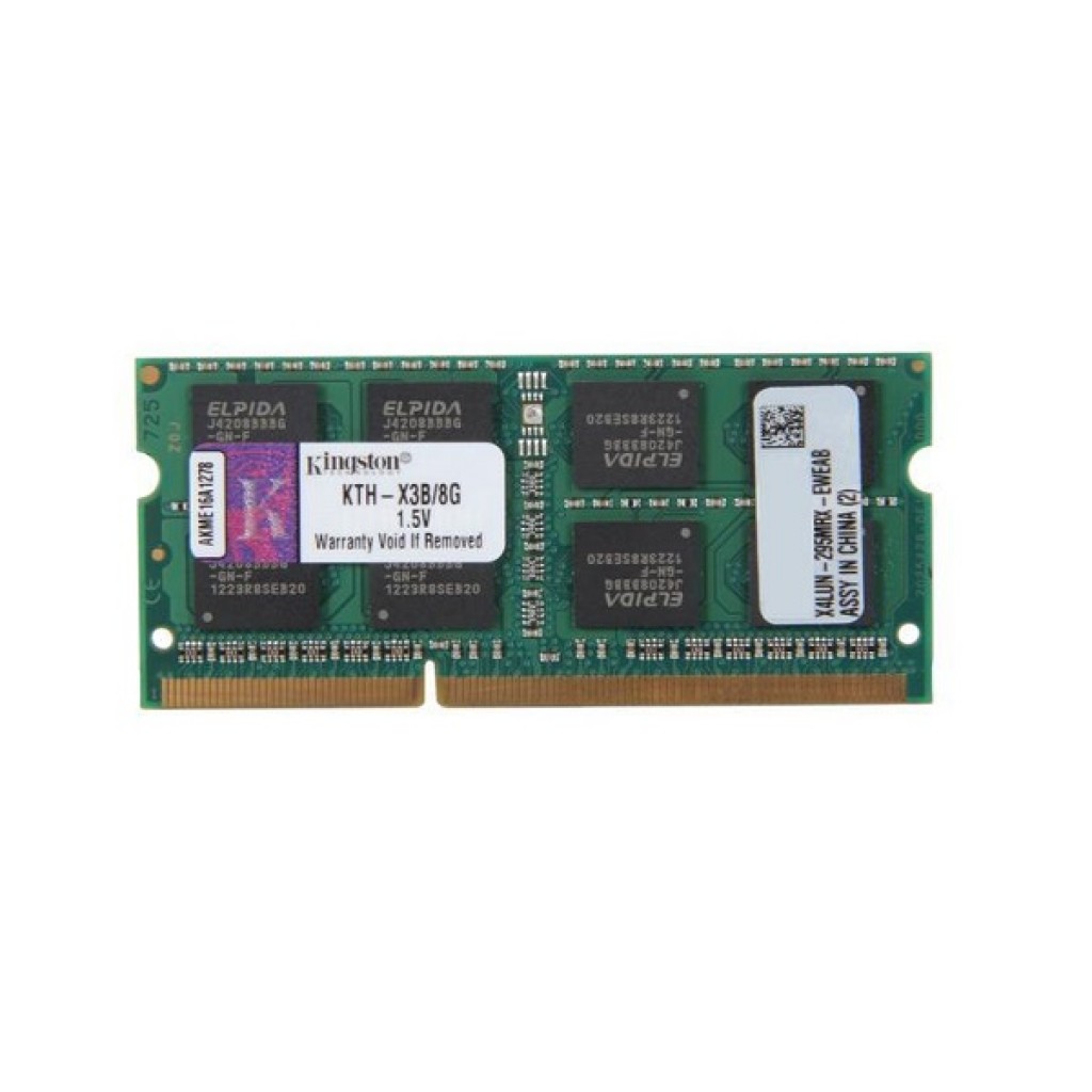 رم لپ تاپ DDR3 تک کاناله 1333 مگاهرتز کینگستون مدل KTH-X3B ظرفیت 8 گیگابایت رم لپ تاپ DDR3 تک کاناله 1333 مگاهرتز کینگستون مدل KTH-X3B ظرفیت 8 گیگابایت