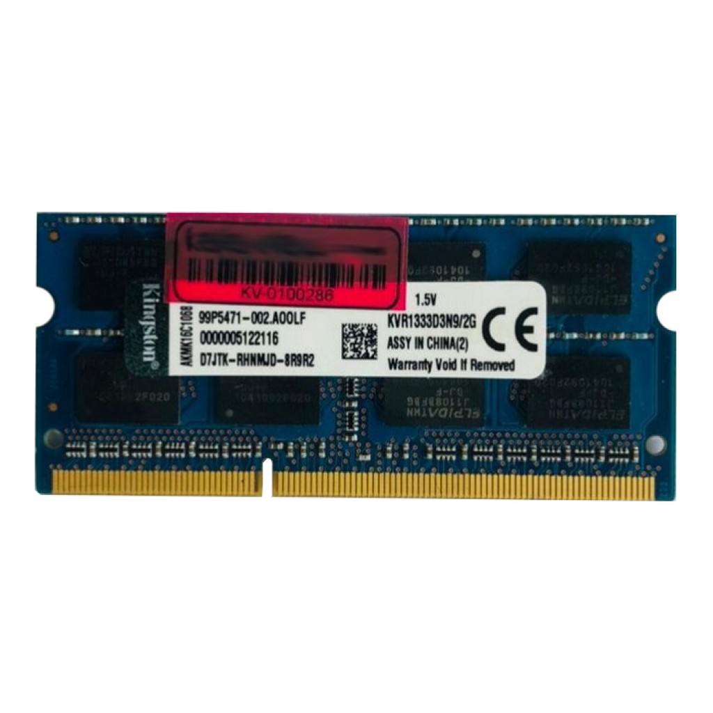 رم لپ تاپ DDR3 تک کاناله 1333مگاهرتز کینگستون مدل PC3-10600 ظرفیت 2 گیگابایت رم لپ تاپ DDR3 تک کاناله 1333مگاهرتز کینگستون مدل PC3-10600 ظرفیت 2 گیگابایت