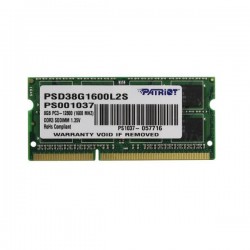 رم لپ تاپ DDR3L تک کاناله 1600 مگاهرتز CL11 پاتریوت مدل PSD38G1600L2S-PC3L 12800 ظرفیت 8 گیگابایت