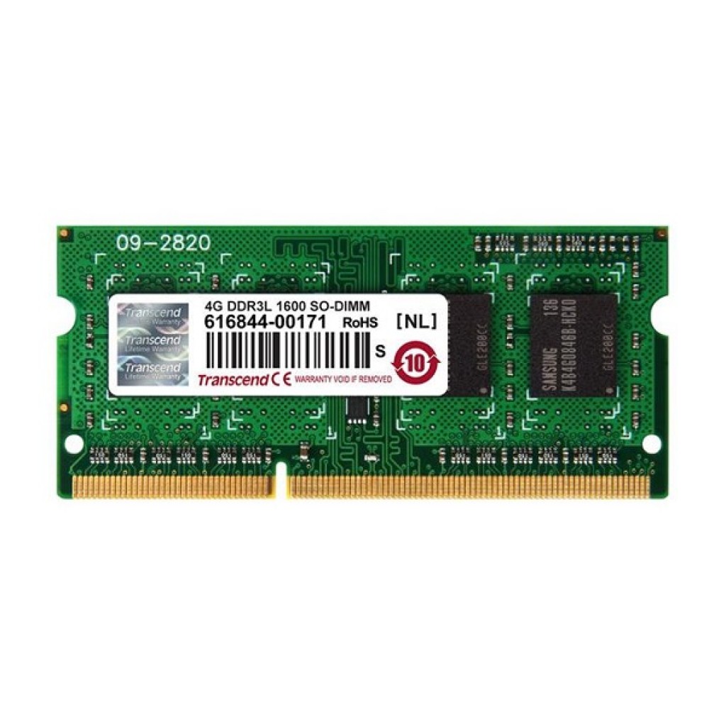 رم لپ تاپ DDR3L تک کاناله 1600 مگاهرتز CL11 ترنسند مدل PC3L-12800 ظرفیت 4 گیگابایت رم لپ تاپ DDR3L تک کاناله 1600 مگاهرتز CL11 ترنسند مدل PC3L-12800 ظرفیت 4 گیگابایت