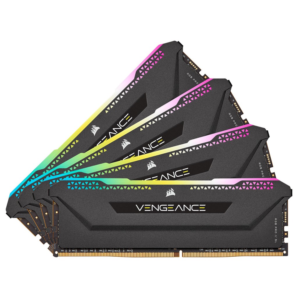رم کامپیوتر DDR4 چهار کاناله 3200 مگاهرتز CL16 کورسیر مدل Vengeance RGB Pro SL ظرفیت 32 گیگابایت رم کامپیوتر DDR4 چهار کاناله 3200 مگاهرتز CL16 کورسیر مدل Vengeance RGB Pro SL ظرفیت 32 گیگابایت