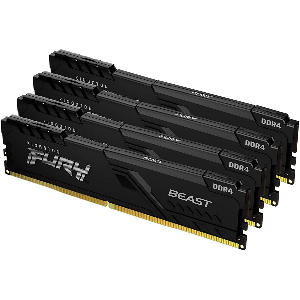 رم کامپیوتر DDR4 چهار کاناله 3200 مگاهرتز CL16 کینگستون مدل FURY ظرفیت 128 گیگابایت رم کامپیوتر DDR4 چهار کاناله 3200 مگاهرتز CL16 کینگستون مدل FURY ظرفیت 128 گیگابایت