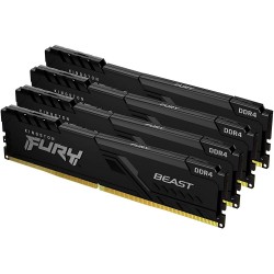 رم کامپیوتر DDR4 چهار کاناله 3200 مگاهرتز CL16 کینگستون مدل FURY ظرفیت 128 گیگابایت