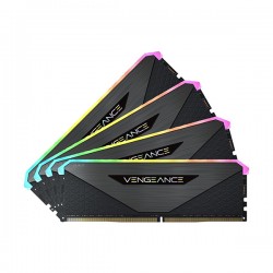 رم کامپیوتر DDR4 چهار کاناله 3600 مگاهرتز CL18 کورسیر مدل Vengeance RGB RT ظرفیت 64 گیگابایت