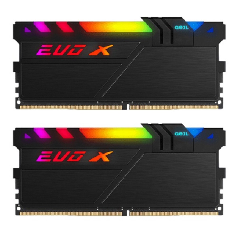 رم کامپیوتر DDR4 دوکاناله 3600 مگاهرتز CL18 گیل مدل EVO X II RGB ظرفیت 16 گیگابایت رم کامپیوتر DDR4 دوکاناله 3600 مگاهرتز CL18 گیل مدل EVO X II RGB ظرفیت 16 گیگابایت