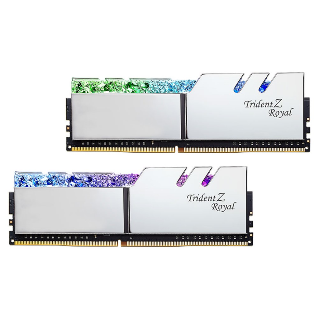 رم کامپیوتر DDR4 دو کاناله 4266 مگاهرتز CL17 جی اسکیل مدل Trident Z Royal Silver ظرفیت 32 گیگابایت رم کامپیوتر DDR4 دو کاناله 4266 مگاهرتز CL17 جی اسکیل مدل Trident Z Royal Silver ظرفیت 32 گیگابایت