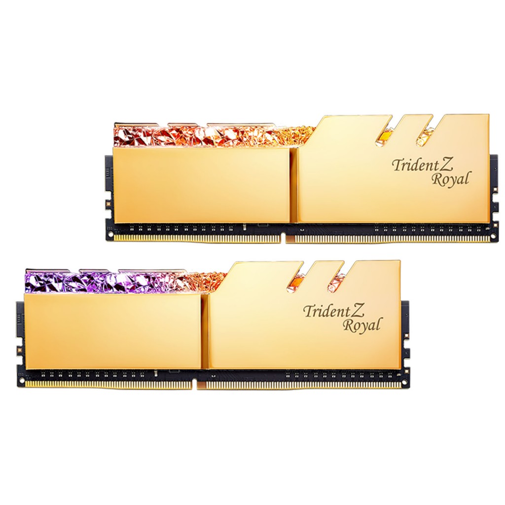 رم کامپیوتر DDR4 دوکاناله 3600 مگاهرتز CL16 جی اسکیل مدل TRIDENT ROYAL GOLD ظرفیت 32 گیگابایت رم کامپیوتر DDR4 دوکاناله 3600 مگاهرتز CL16 جی اسکیل مدل TRIDENT ROYAL GOLD ظرفیت 32 گیگابایت
