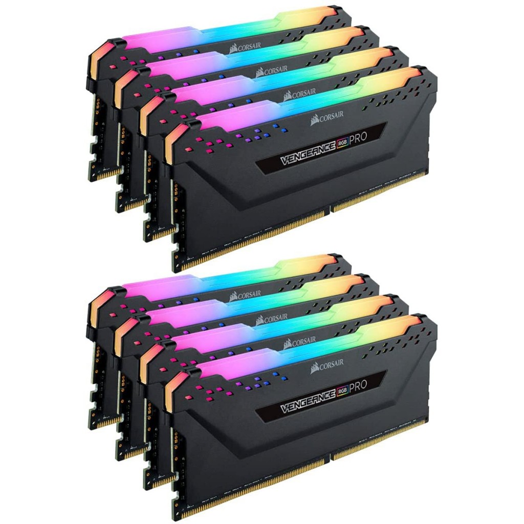 رم کامپیوتر DDR4 هشت کاناله 3200 مگاهرتز CL18 کورسیر مدل VENGENCE RGB PRO ظرفیت 256 گیگابایت رم کامپیوتر DDR4 هشت کاناله 3200 مگاهرتز CL18 کورسیر مدل VENGENCE RGB PRO ظرفیت 256 گیگابایت