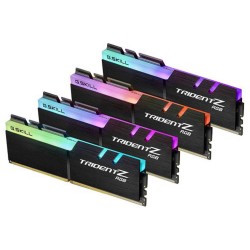 رم کامپیوتر DDR4 چهار کاناله 2400 مگاهرتز CL15 جی اسکیل سری TRIDENT Z RGB ظرفیت 32 گیگابایت بسته چهار عددی