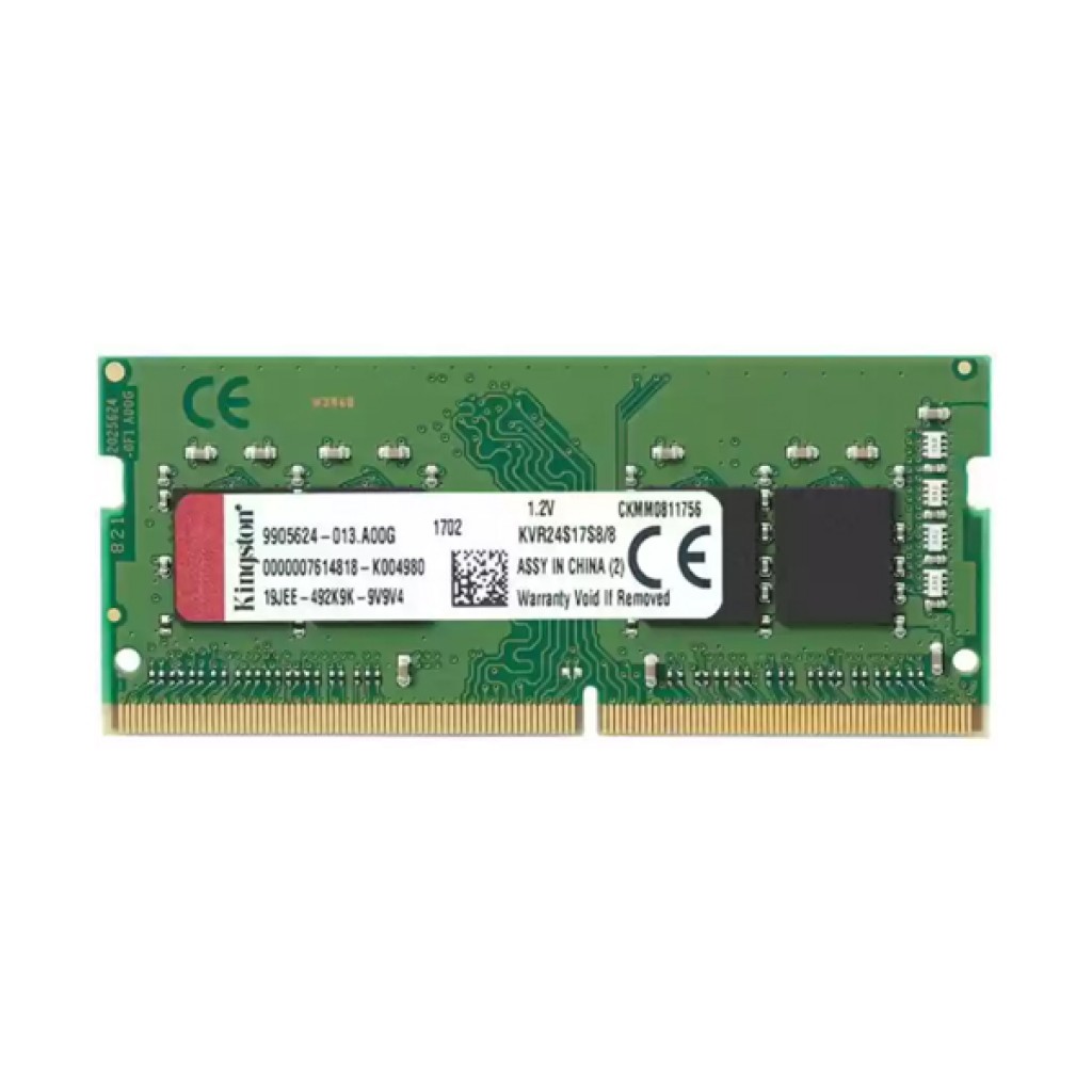 رم کامپیوتر DDR4 تک کاناله 2400 مگاهرتز کینگستون مدل SO-DIMM ظرفیت 8 گیگابایت رم کامپیوتر DDR4 تک کاناله 2400 مگاهرتز کینگستون مدل SO-DIMM ظرفیت 8 گیگابایت