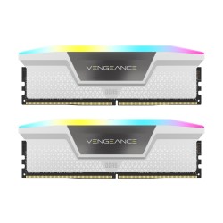 رم کامپیوتر DDR5 دو کاناله 5600 مگاهرتز CL36 کورسیر مدل  VENGEANCE RGB WHITE ظرفیت 32 گیگابایت