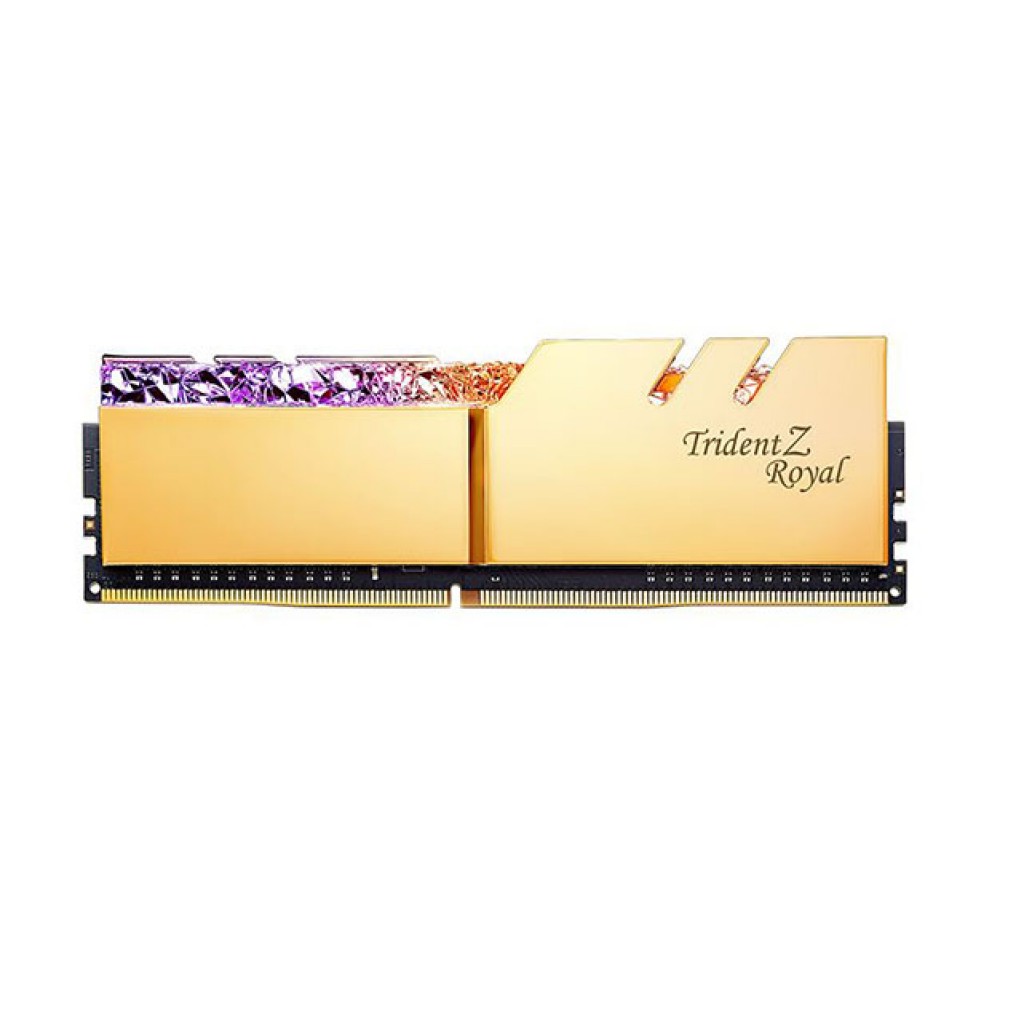رم کامپیوتر DDR4 دو کاناله 3200 مگاهرتز CL16 جی اسکیل مدل Trident Z Royal Gold ظرفیت 64 گیگابایت رم کامپیوتر DDR4 دو کاناله 3200 مگاهرتز CL16 جی اسکیل مدل Trident Z Royal Gold ظرفیت 64 گیگابایت