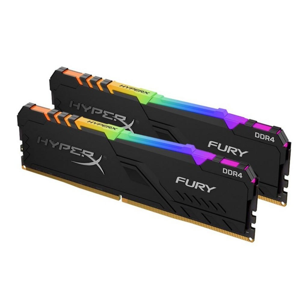 رم کامپیوتر DDR4 دو کاناله 3200 مگاهرتز CL16 هایپرایکس مدل Fury RGB ظرفیت 16 گیگابایت رم کامپیوتر DDR4 دو کاناله 3200 مگاهرتز CL16 هایپرایکس مدل Fury RGB ظرفیت 16 گیگابایت