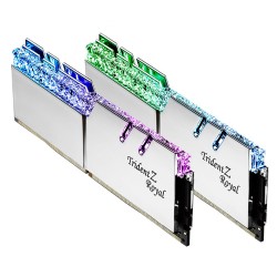 رم کامپیوتر DDR4 دو کاناله 4400 مگاهرتز CL16 جی اسکیل مدل Trident Z Royal Silver ظرفیت 16 گیگابایت