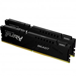 رم کامپیوتر DDR5 دو کاناله 5200 مگاهرتز CL40 کینگستون مدل Fury Beast Non ECC DIMM ظرفیت 32 گیگابایت