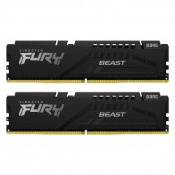 رم کامپیوتر DDR5 دو کاناله 6000 مگاهرتز CL40 کینگستون مدل Fury Beast Non ECC DIMM ظرفیت 32 گیگابایت