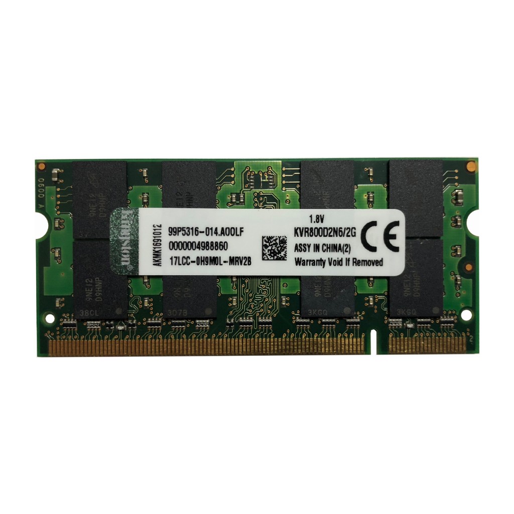 رم لپ تاپ کینگستون مدل DDR2 800MHz ظرفیت 2 گیگابایت