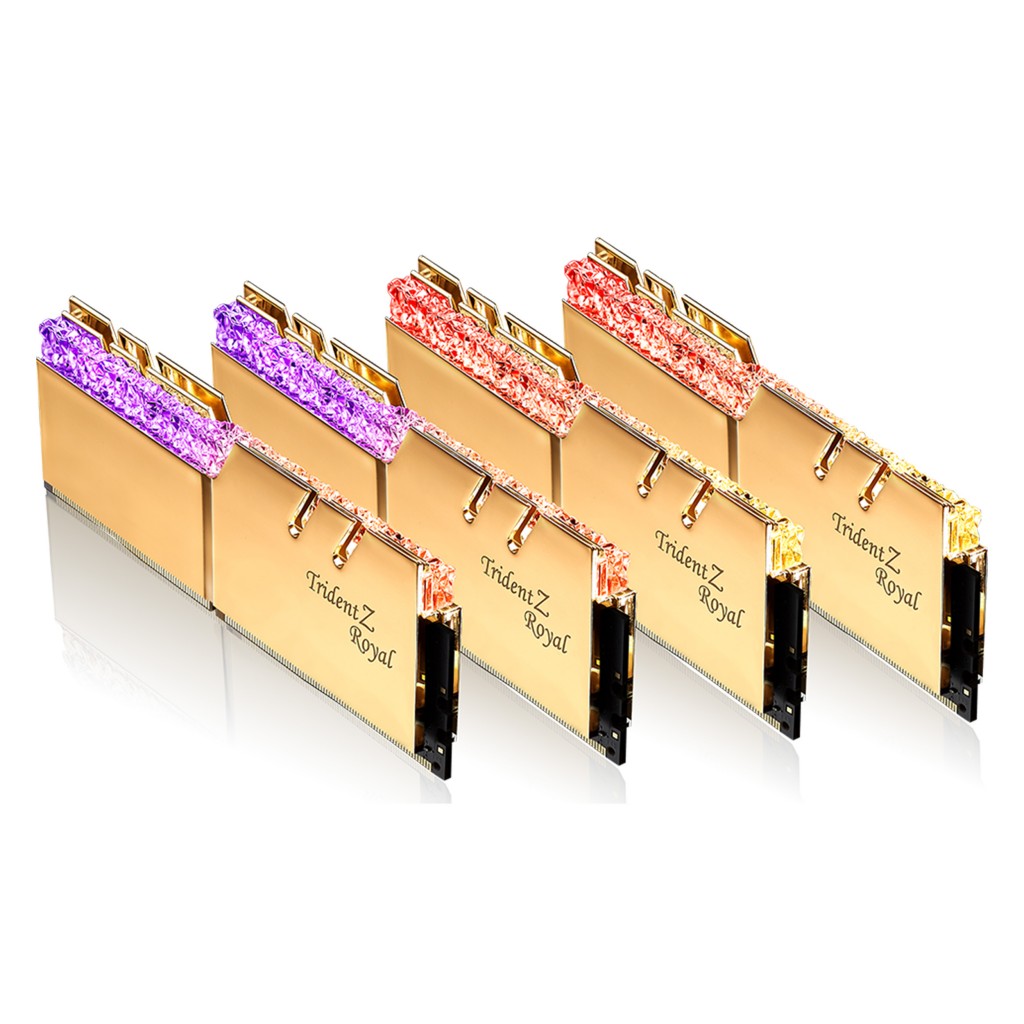 رم کامپیوتر DDR4 چهار کاناله 3200 مگاهرتز CL16 مدل TRIDENTZ ROYAL ظرفیت 32 گیگابایت رم کامپیوتر DDR4 چهار کاناله 3200 مگاهرتز CL16 مدل TRIDENTZ ROYAL ظرفیت 32 گیگابایت