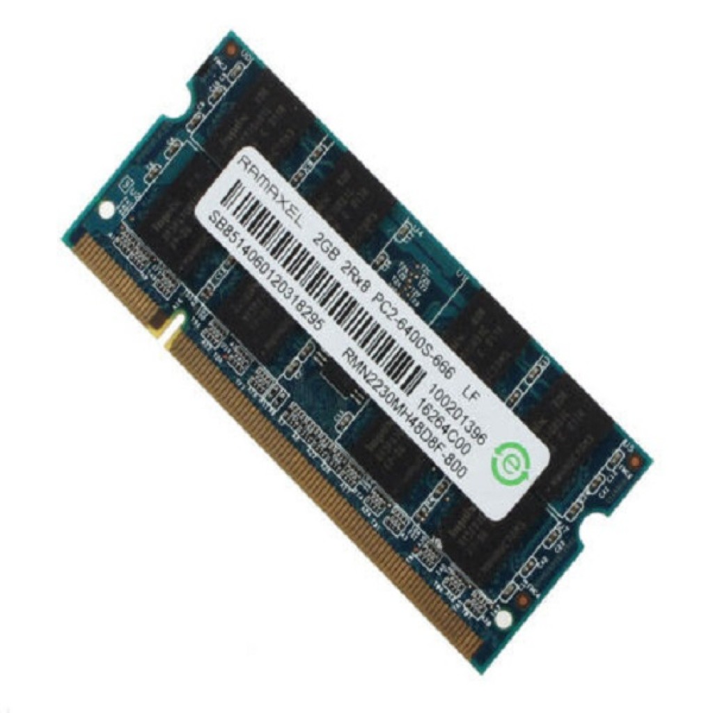 رم لپ تاپ DDR2 تک کاناله 800 مگاهرتز CL6 رامکسل مدل PC2-6400S ظرفیت 2 گیگابایت رم لپ تاپ DDR2 تک کاناله 800 مگاهرتز CL6 رامکسل مدل PC2-6400S ظرفیت 2 گیگابایت