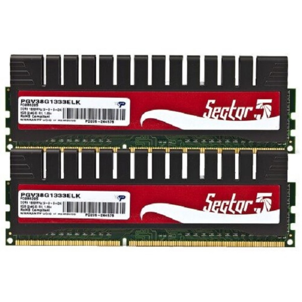 رم کامپیوتر DDR3 دو کاناله 1333 مگاهرتز CL9 پاتریوت مدل SECTOR 5 ظرفیت 8 گیگابایت رم کامپیوتر DDR3 دو کاناله 1333 مگاهرتز CL9 پاتریوت مدل SECTOR 5 ظرفیت 8 گیگابایت