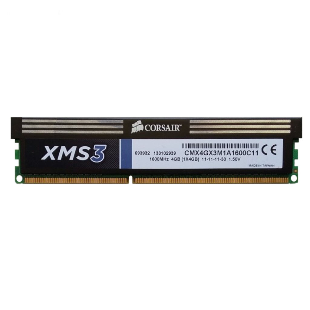 رم کامپیوتر DDR3 تک کاناله 1600 مگاهرتز CL9 کورسیر مدل CMX4GX3M1A1600C11 ظرفیت 4 گیگابایت رم کامپیوتر DDR3 تک کاناله 1600 مگاهرتز CL9 کورسیر مدل CMX4GX3M1A1600C11 ظرفیت 4 گیگابایت
