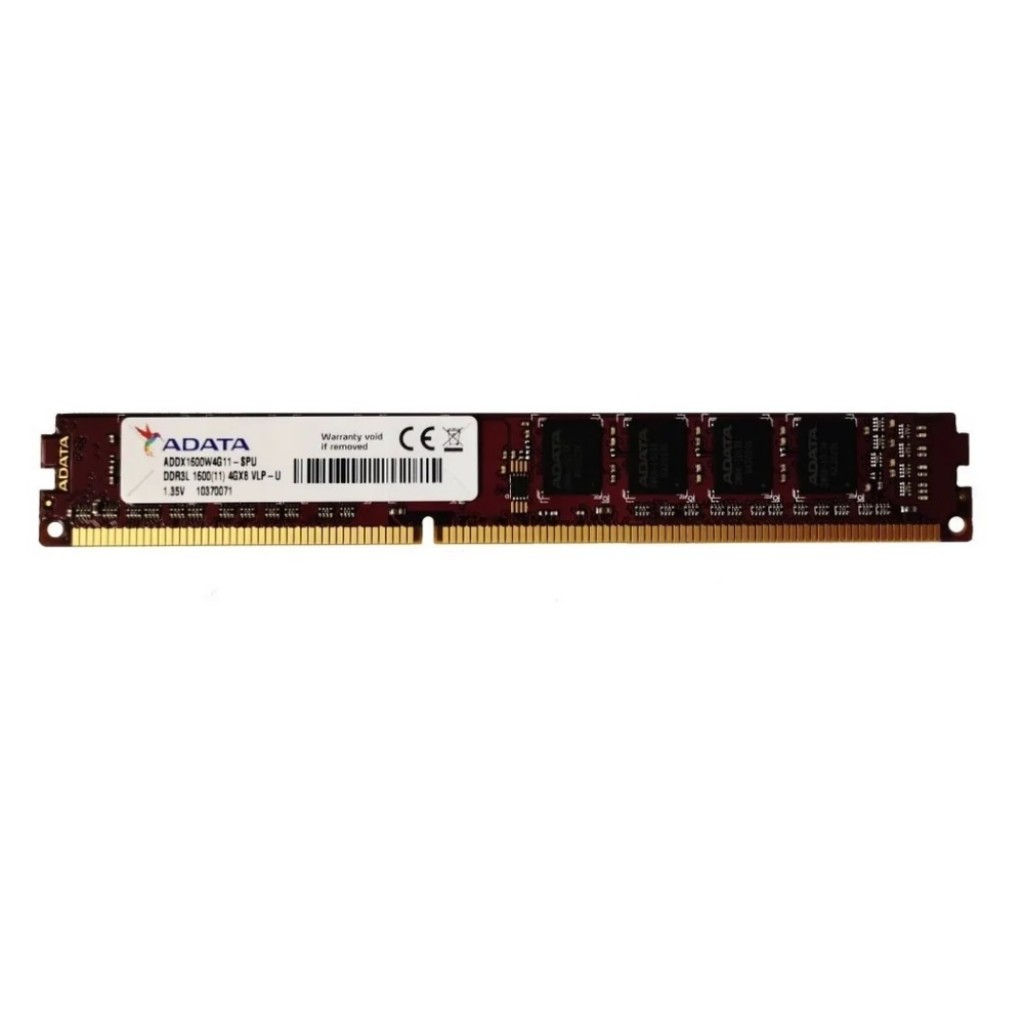 رم کامپیوتر DDR3L تک کاناله 1600 مگاهرتز CL11 ای دیتا مدل PC3-12800 ظرفیت 4 گیگابایت رم کامپیوتر DDR3L تک کاناله 1600 مگاهرتز CL11 ای دیتا مدل PC3-12800 ظرفیت 4 گیگابایت