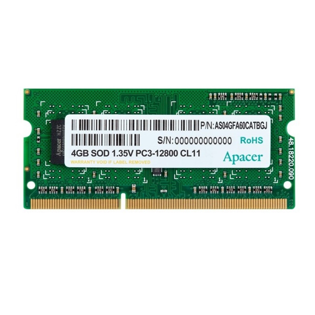 رم لپ تاپ DDR3L تک کاناله 1600 مگاهرتز CL11 اپیسر مدل PC3L-12800 ظرفیت 4 گیگابایت رم لپ تاپ DDR3L تک کاناله 1600 مگاهرتز CL11 اپیسر مدل PC3L-12800 ظرفیت 4 گیگابایت