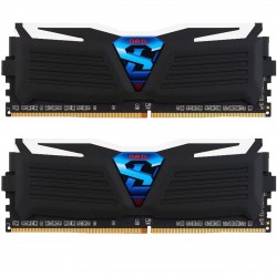 رم کامپیوتر DDR4 دوکاناله 2400 مگاهرتز CL15 گیل مدل Super Luce سری مشکی ظرفیت 8 گیگابایت