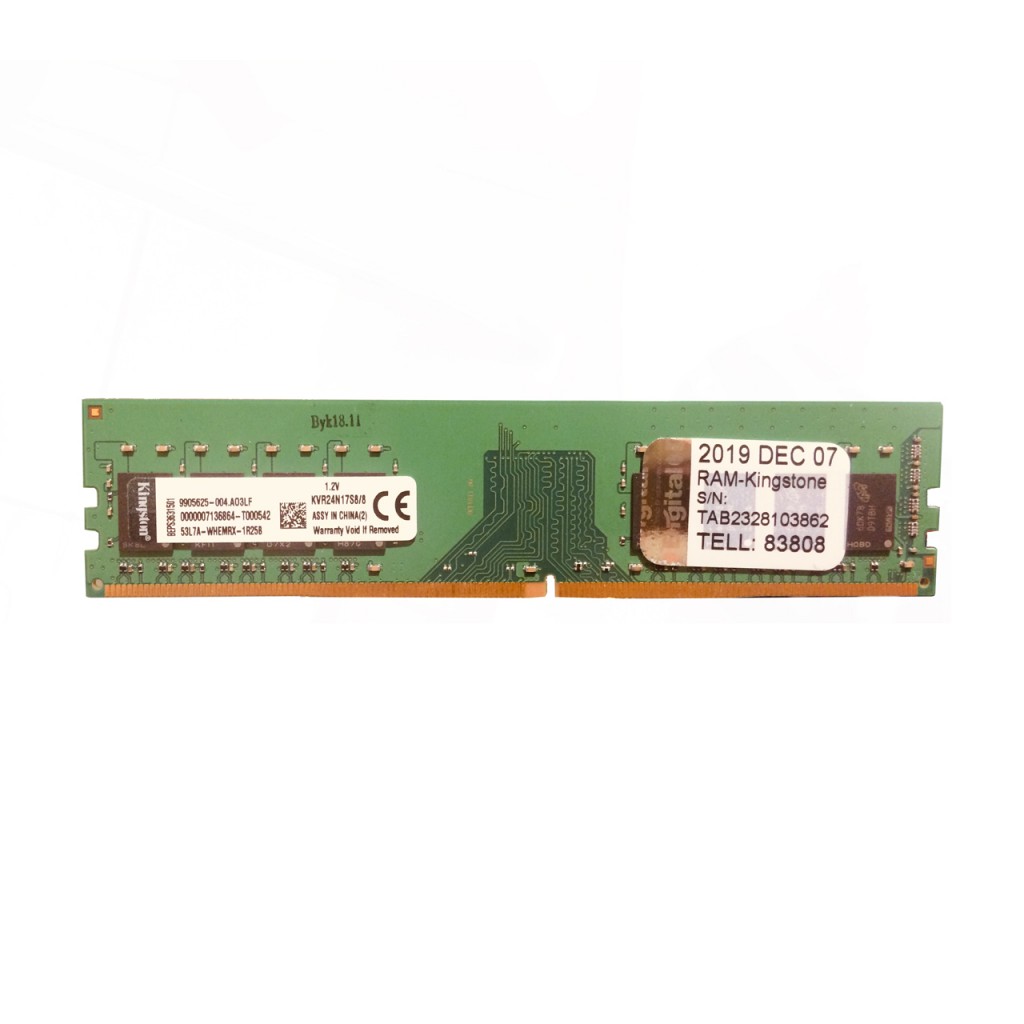رم کامپیوتر DDR4 دو کاناله 2400 مگاهرتز CL15 کینگستون ظرفیت 8 گیگابایت KVR24N17S8/8