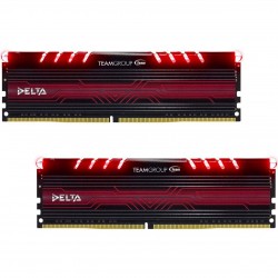 رم کامپیوتر DDR4 دو کاناله 2400 مگاهرتز CL15 تیم گروپ مدل Delta ظرفیت 16 گیگابایت