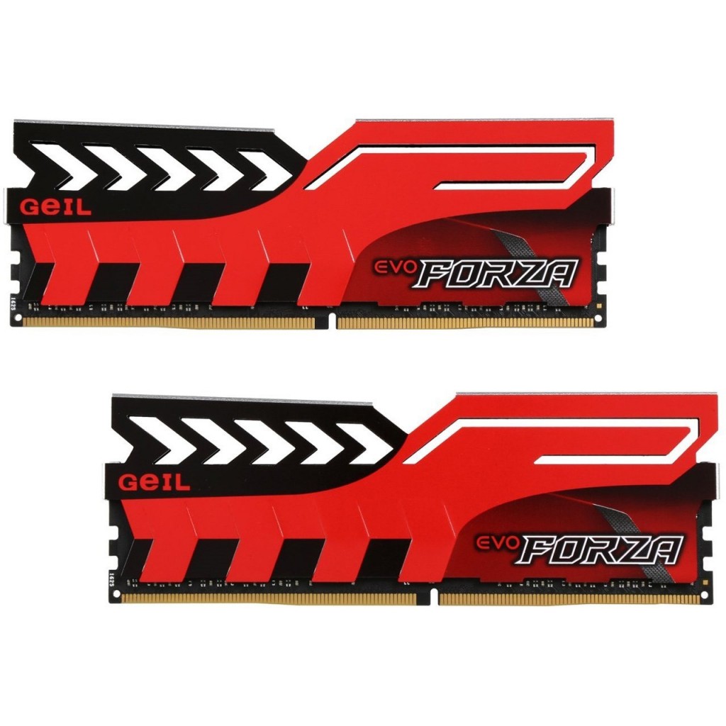 رم کامپیوتر DDR4 دو کاناله 2400 مگاهرتز CL17 گیل مدل Evo Forza ظرفیت 16 گیگابایت رم کامپیوتر DDR4 دو کاناله 2400 مگاهرتز CL17 گیل مدل Evo Forza ظرفیت 16 گیگابایت