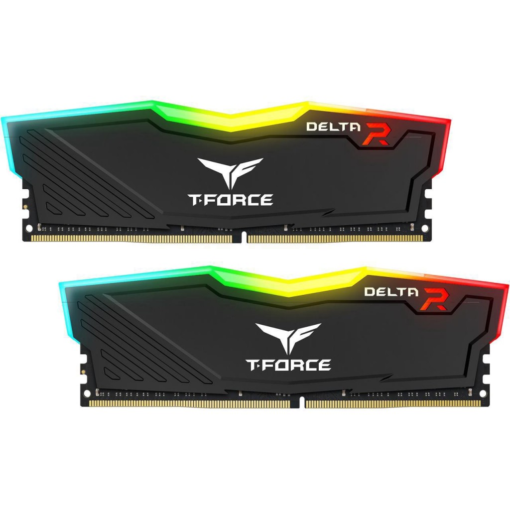 رم کامپیوتر DDR4 دو کاناله 2666 مگاهرتز CL15 تیم گروپ مدل T-Force Delta RGB ظرفیت 16 گیگابایت رم کامپیوتر DDR4 دو کاناله 2666 مگاهرتز CL15 تیم گروپ مدل T-Force Delta RGB ظرفیت 16 گیگابایت