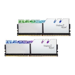 رم کامپیوتر DDR4 دو کاناله 3000 مگاهرتز CL16 جی اسکیل مدل Trident Z Royal SILVER ظرفیت 32 گیگابایت
