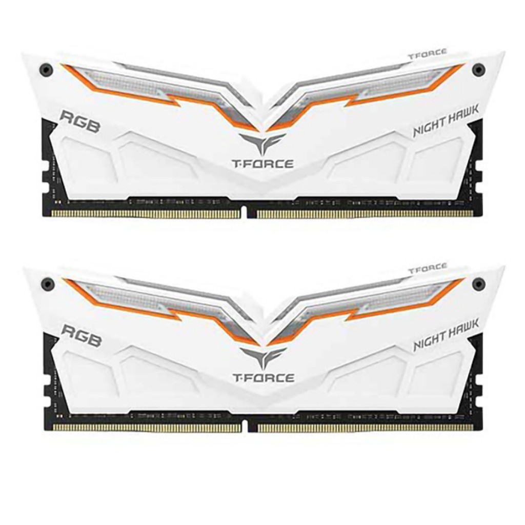رم کامپیوتر DDR4 دو کاناله 3000 مگاهرتز CL16 تیم گروپ مدل T-Force Night Hawk RGB ظرفیت 16 گیگابایت رم کامپیوتر DDR4 دو کاناله 3000 مگاهرتز CL16 تیم گروپ مدل T-Force Night Hawk RGB ظرفیت 16 گیگابایت