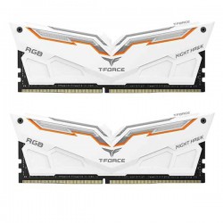 رم کامپیوتر DDR4 دو کاناله 3000 مگاهرتز CL16 تیم گروپ مدل T-Force Night Hawk RGB ظرفیت 16 گیگابایت