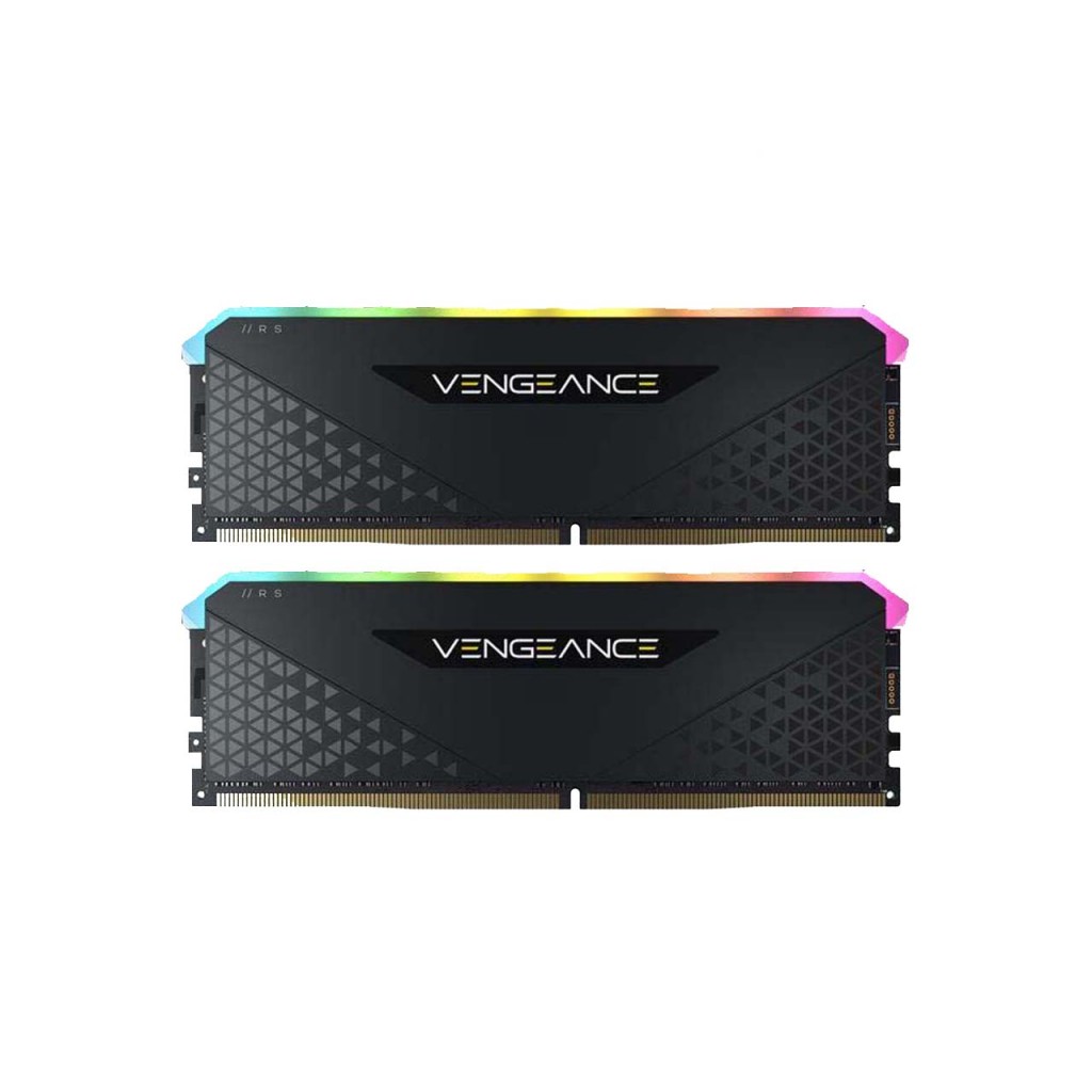 رم کامپیوتر DDR4 دو کاناله 3200 مگاهرتز CL16 کورسیر مدل VENGEANCE RGB RS ظرفیت 16 گیگابایت