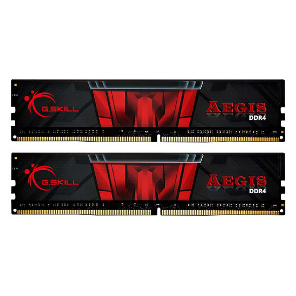 رم کامپیوتر DDR4 دو کاناله 3200 مگاهرتز CL16 جی اسکیل سری aegis ظرفیت 32 گیگابایت