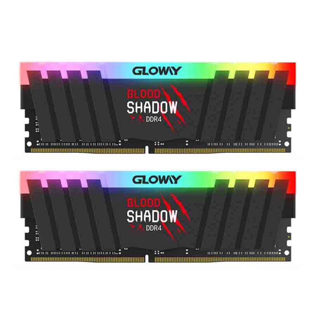 رم کامپیوتر DDR4 دو کاناله 3200 مگاهرتز CL16 گلووی مدل Blood Shadow ظرفیت 16گیگابایت رم کامپیوتر DDR4 دو کاناله 3200 مگاهرتز CL16 گلووی مدل Blood Shadow ظرفیت 16گیگابایت