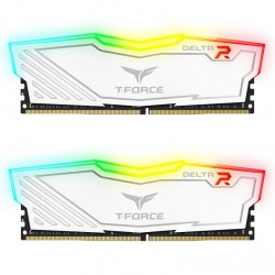 رم کامپیوتر DDR4 دو کاناله 3200 مگاهرتز CL16 تیم گروپ مدل T-Force Delta RGB ظرفیت 16 گیگابایت