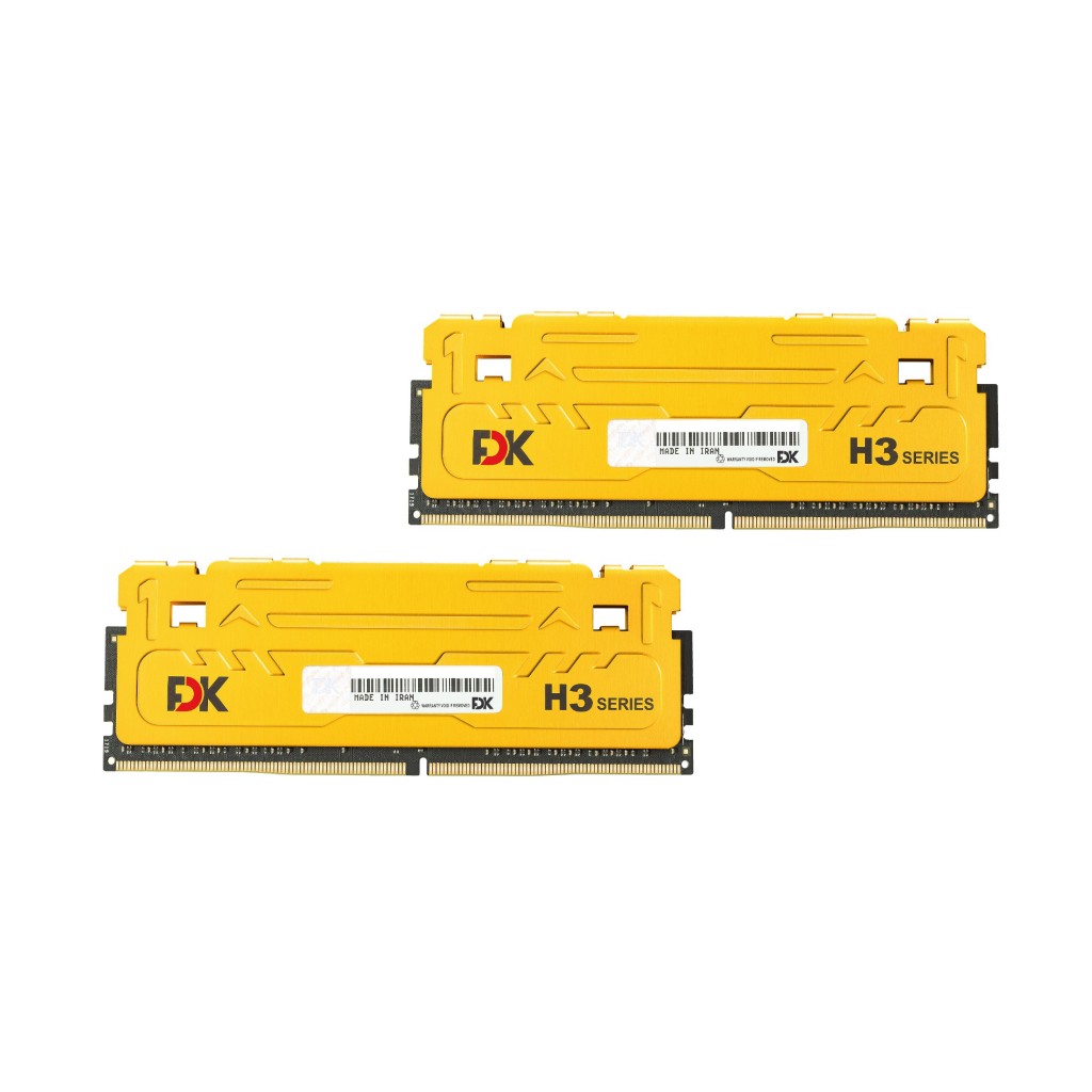 رم کامپیوتر DDR4 دو کاناله 3600 مگاهرتز CL18 فدک مدل H3 ظرفیت 32 گیگابایت رم کامپیوتر DDR4 دو کاناله 3600 مگاهرتز CL18 فدک مدل H3 ظرفیت 32 گیگابایت