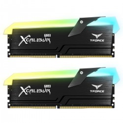 رم کامپیوتر DDR4 دو کاناله 4000 مگاهرتز CL18 تیم گروپ مدل XCALIBUR RGB ظرفیت 16 گیگابایت