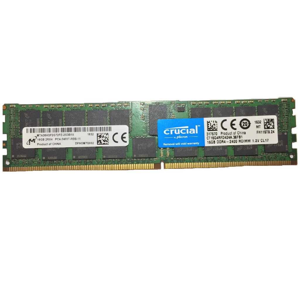 رم سرور DDR4 دو کاناله 2400 مگاهرتز CL17 کروشیال مدل CT16G4RFD424A.36FB1 ظرفیت 16 گیگابایت رم سرور DDR4 دو کاناله 2400 مگاهرتز CL17 کروشیال مدل CT16G4RFD424A.36FB1 ظرفیت 16 گیگابایت