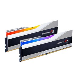 رم کامپیوتر DDR5 دوکاناله 6000 مگاهرتز CL36 جی اسکیل مدل TRIDENT Z5 RGB SILVER ظرفیت 32 گیگابایت