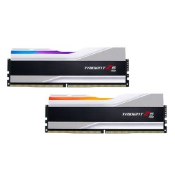 رم کامپیوتر DDR5 دوکاناله 6000 مگاهرتز CL40 جی اسکیل مدل TRIDENT Z5 RGB SILVER ظرفیت 32 گیگابایت