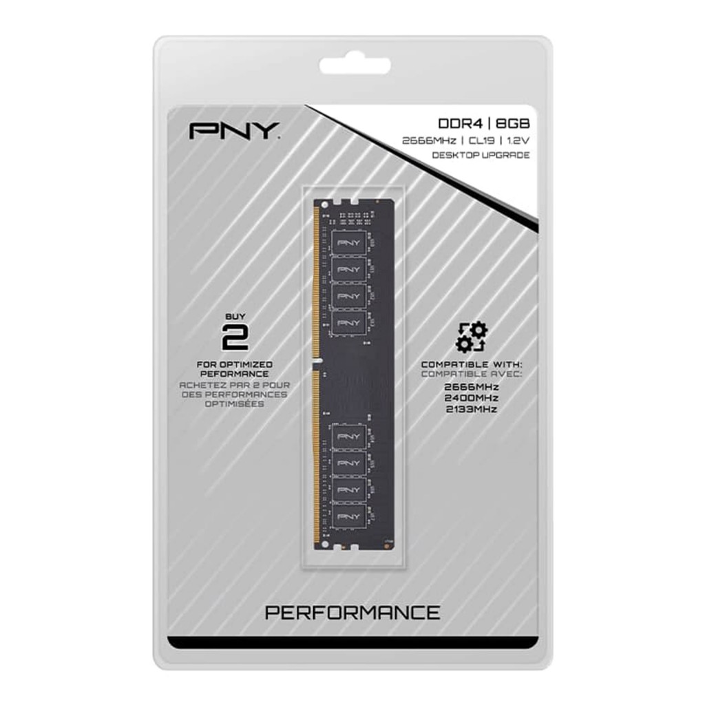 رم کامپیوتر DDR4 دو کاناله 2666 مگاهرتز CL19 پی ان وای مدل PERFORMANCE ظرفیت 8 گیگابایت رم کامپیوتر DDR4 دو کاناله 2666 مگاهرتز CL19 پی ان وای مدل PERFORMANCE ظرفیت 8 گیگابایت